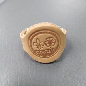 Nodo ad anello cuoio naturale Cngei