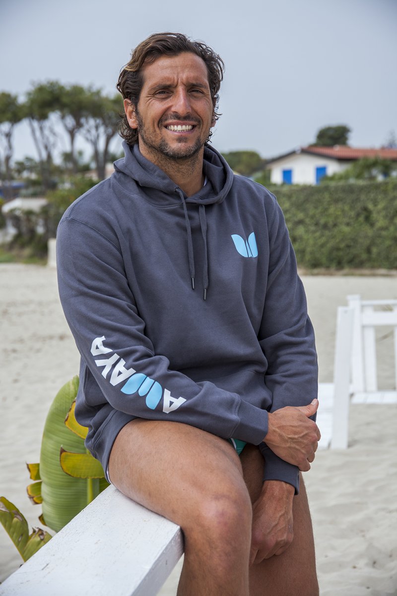 Felpa Awaya GREY ASPHALT con Cappuccio Uomo