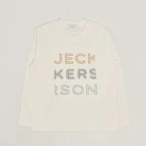 T-shirt bambino Jeckerson in cotone con triplo logo