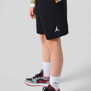 JORDAN Shorts Brooklyn Fleece nero per bambino e bambina