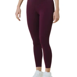 Leggings Sportivi Donna a Vita Alta Bordeaux - Rupe Clothing