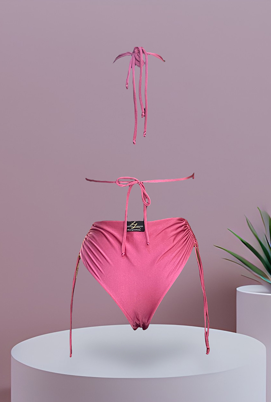Bikini triangolo componibile Cassy Fucsia - immagine 3