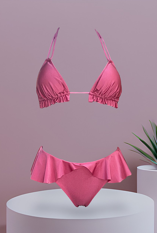 Bikini triangolo componibile Cassy Fucsia - immagine 5