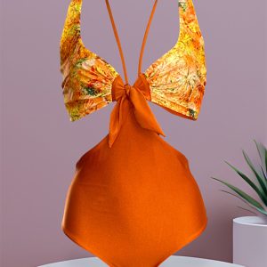Bikini triangolo ferretto Differenziato Double-Face UTS Arancione