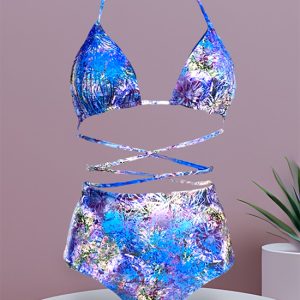 Bikini triangolo componibile Double-Face UTS Blu