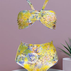 Bikini fascia componibile Double-Face UTS Blu/Verde