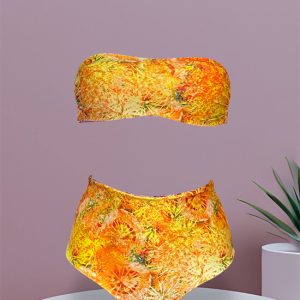 Bikini fascia componibile Double-Face UTS Aancione/Rosa