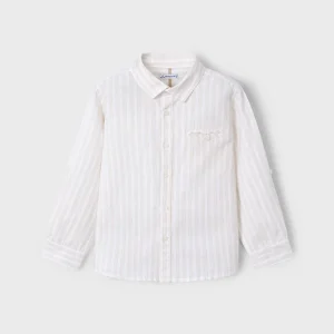 Camicia bimbo in misto cotone e lino