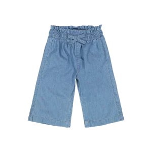 Pantalone lungo in chambray per neonata