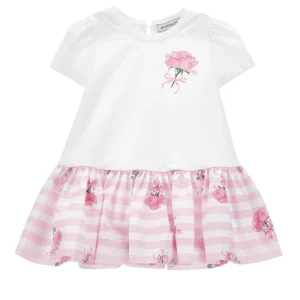 Vestito Floreale Rosa/Bianco da Neonata