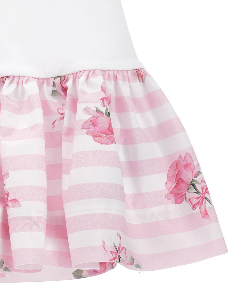 Vestito Floreale Rosa/Bianco da Neonata - immagine 4