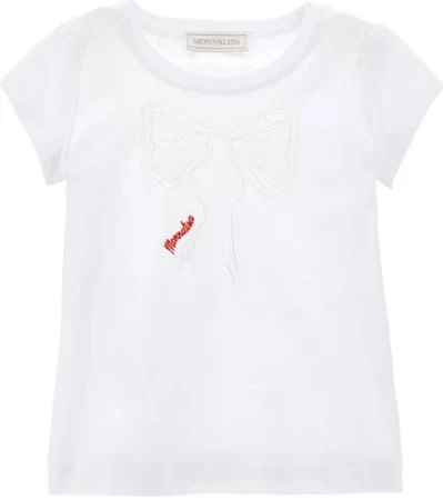 T-shirt Con Fiocco ricamato Monnalisa - immagine 2