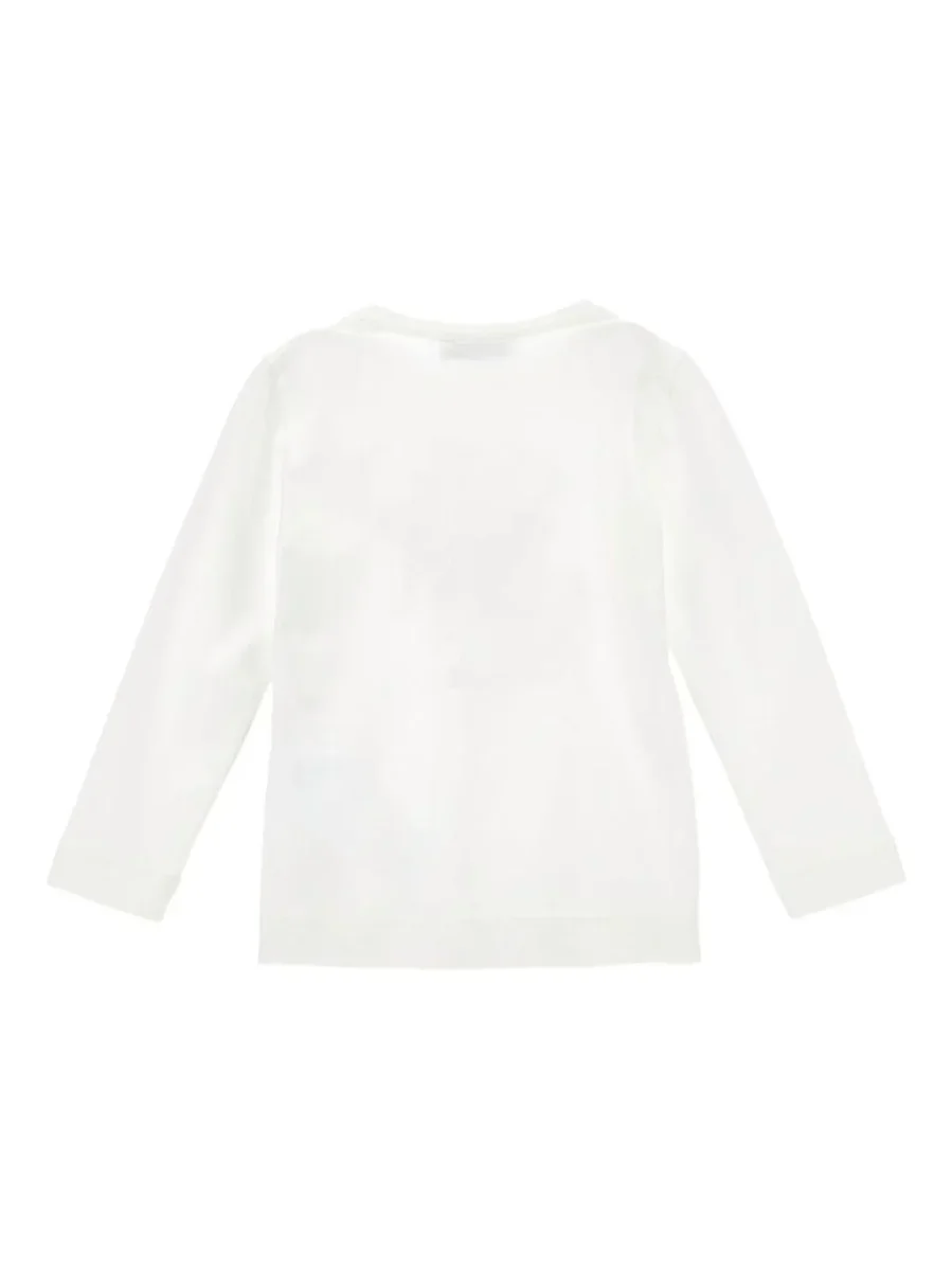 T-shirt per bambina Monnalisa bianca con stampa grafica - immagine 3