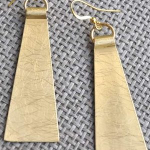 Orecchini stele metallo bronzato rodiato nickel free