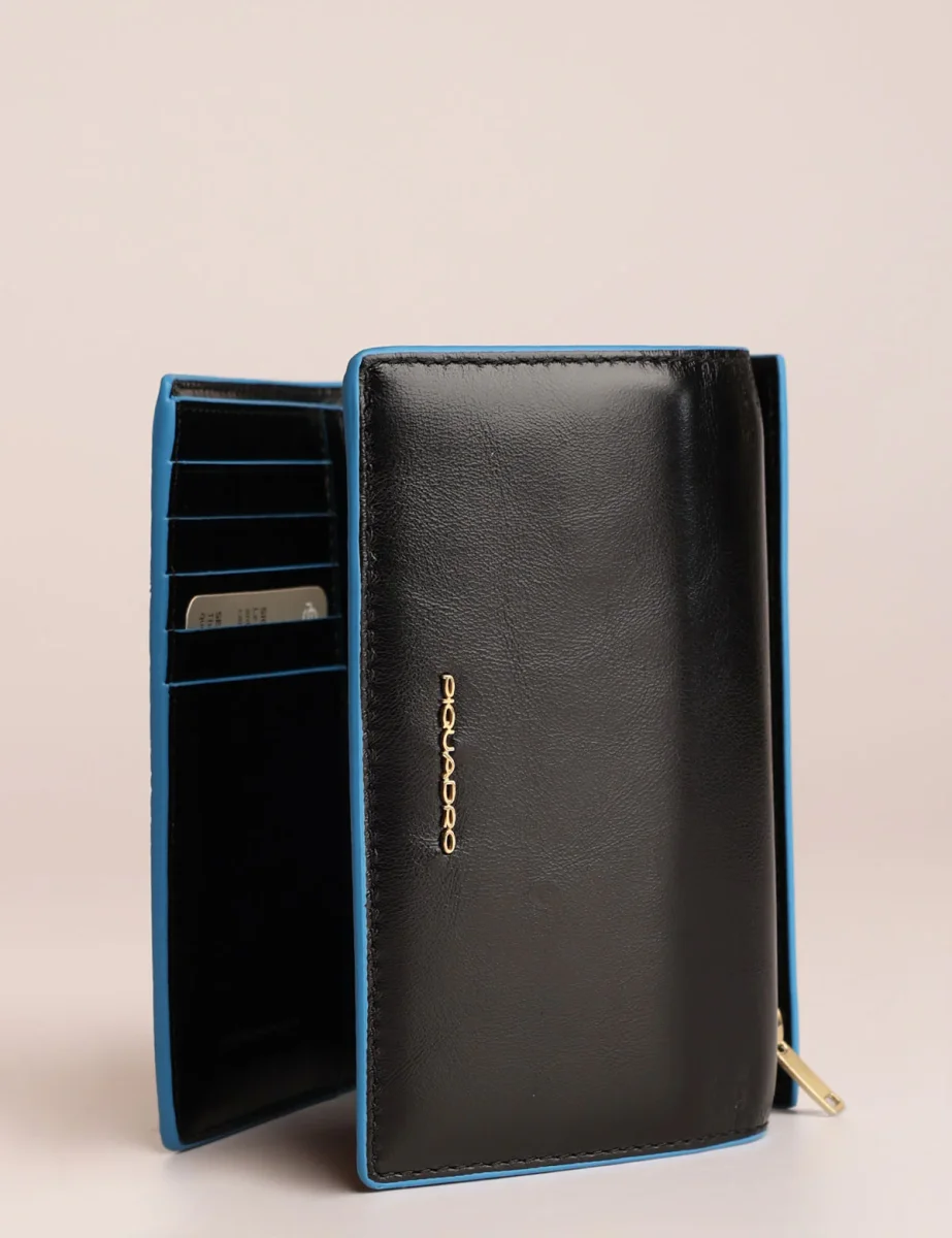 Portafoglio Piquadro Blue Square piccolo con portamonete esterno - immagine 3