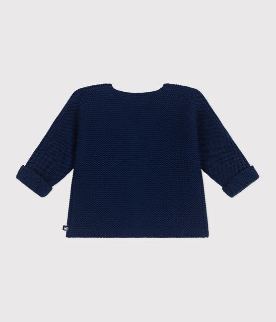 CARDIGAN IN MAGLIA DI COTONE A PUNTO LEGACCIO NEONATO - immagine 7