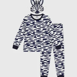 PIGIAMA TRAVESTIMENTO BAMBINO IN COTONE CON ZEBRA STAMPATA