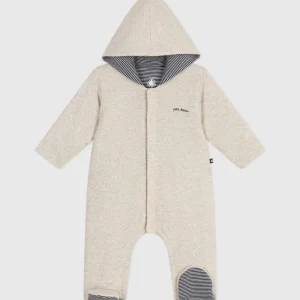TUTINA IMBOTTITA CON CAPPUCCIO E PIEDINI TINTA UNITA NEONATO