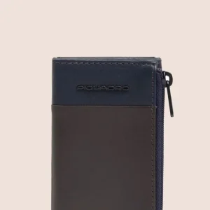 Portacarte Piquadro Harper con sliding system e porta monete