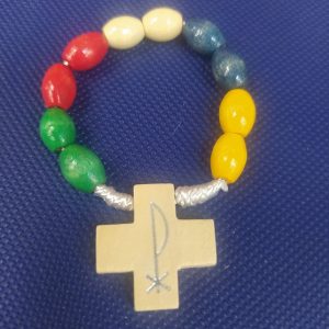 Rosario Missionario in legno colorato