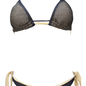 Bikini triangolo componibile Sofi Black & Gold
