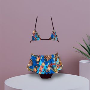 Bikini bambina Triangolino stampa Wild