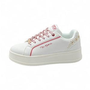 Sneakers platform Gai Mattiolo Love to love con cuoricini metallici