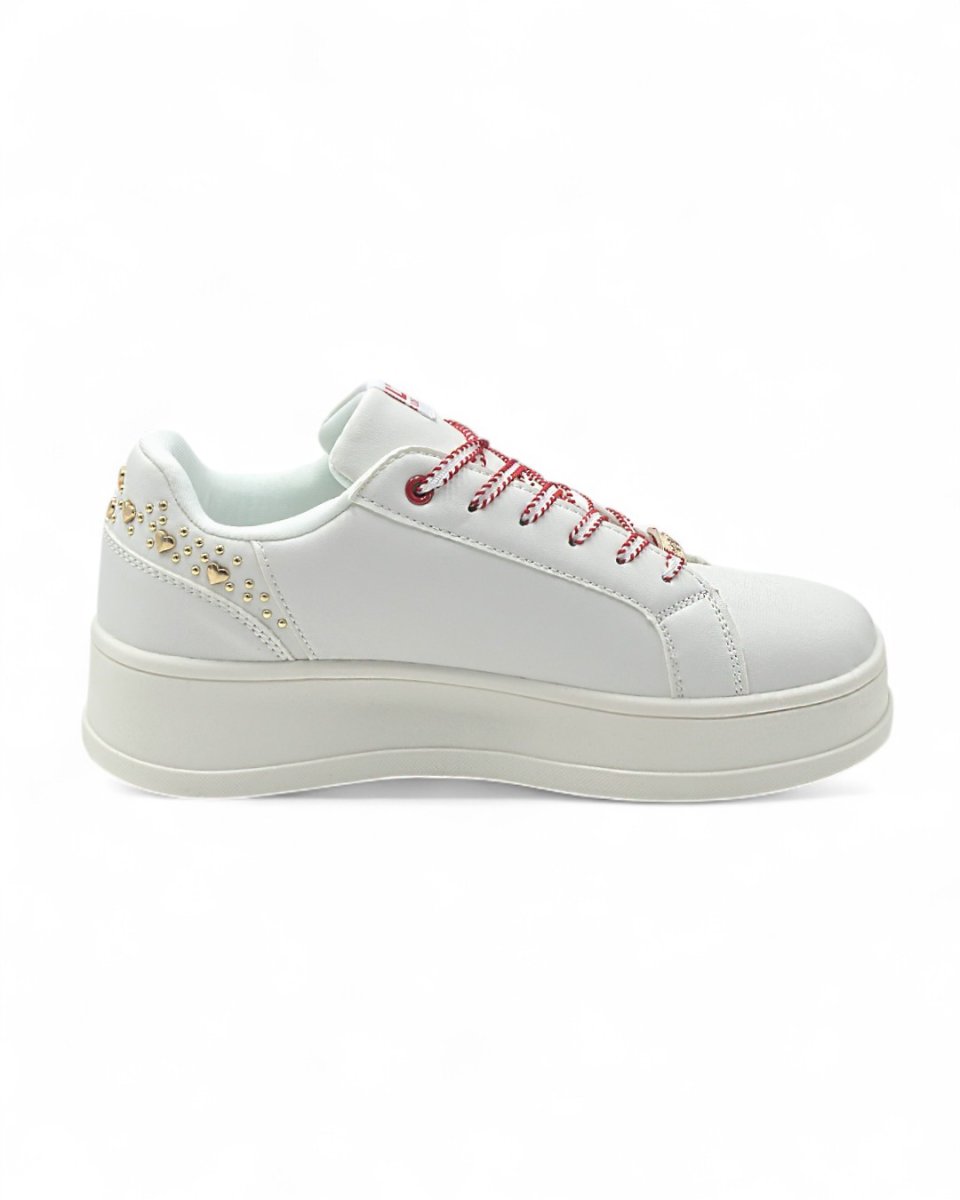 Sneakers platform Gai Mattiolo Love to love con cuoricini metallici - immagine 3