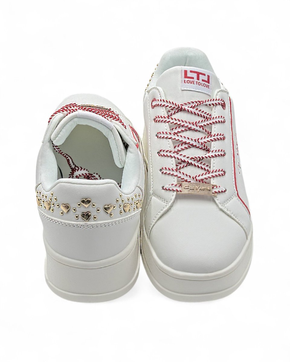 Sneakers platform Gai Mattiolo Love to love con cuoricini metallici - immagine 4