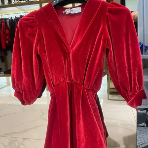 Abitino rosso in velluto