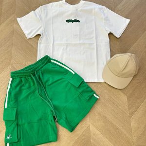 Short verde strisce bianche