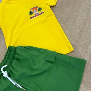 t-shirt palme gialla
