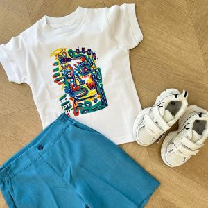 t-shirt love bianco