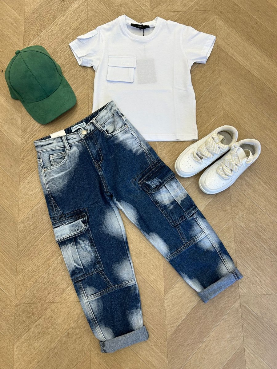 t-shirt tasca bianca