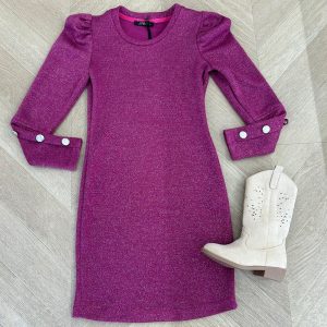 abito in lurex magenta