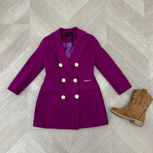 abito a giacca magenta
