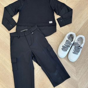 t-shirt camicia nera