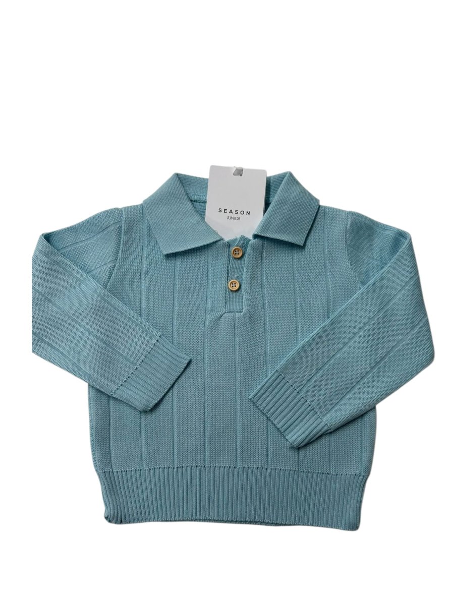 POLO IN FILO AZZURRO CHIARO 570B