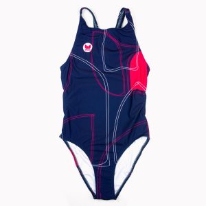 Costume Nuoto Donna intero FULL FIT NAVY RED