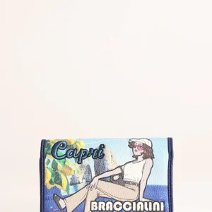 Portafoglio Braccialini Cartoline Capri portamonete esterno