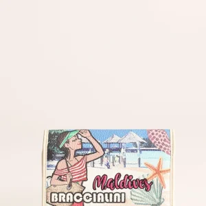 Portafoglio Braccialini Cartoline Maldives portamonete esterno