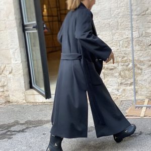 cappotto lungo nero
