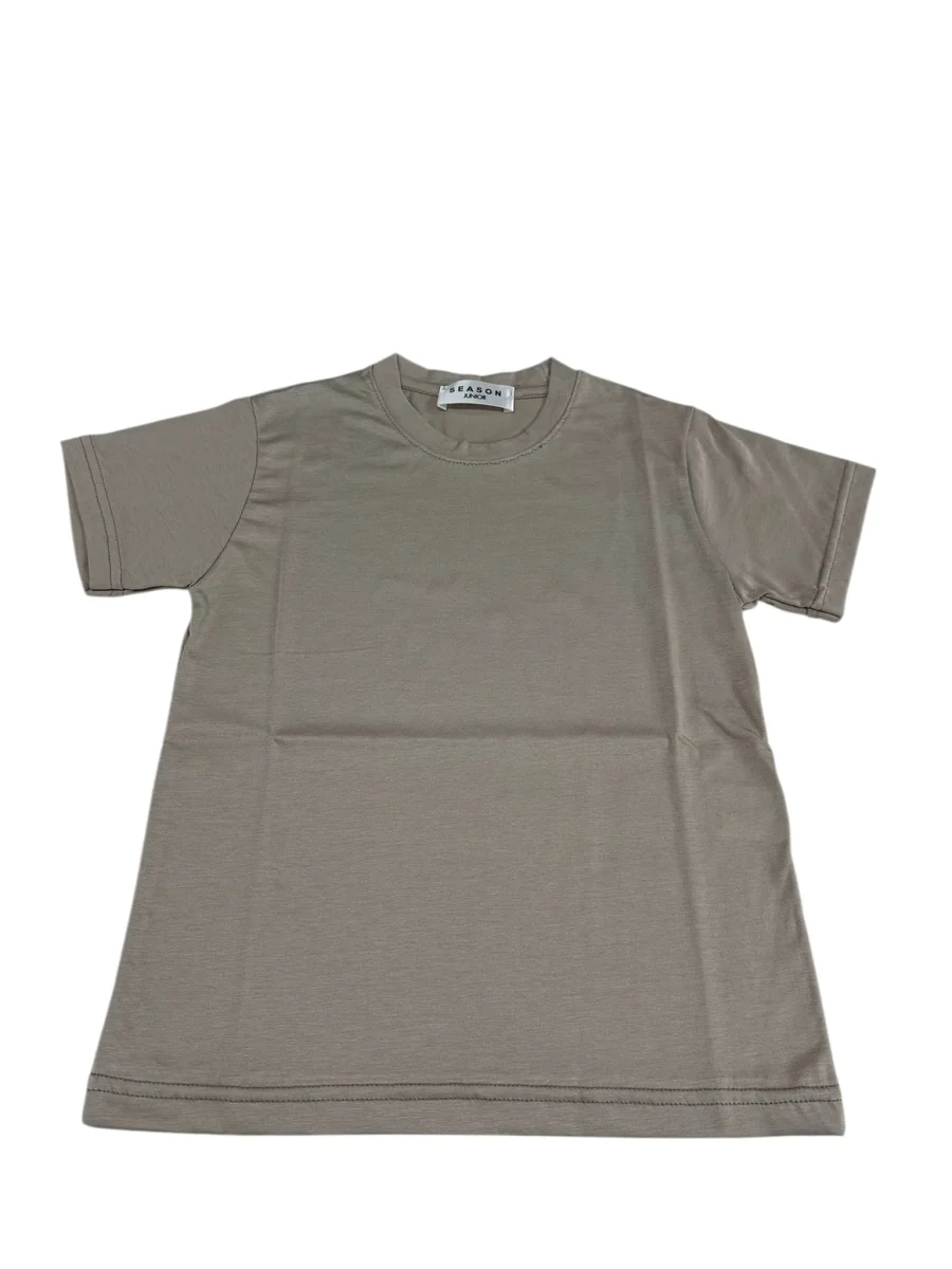 T-SHIRT FILO DI SCOZIA BEIGE