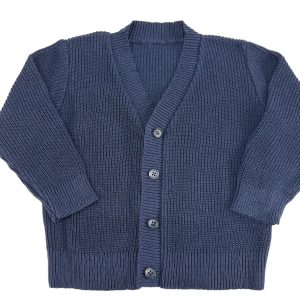 CARDIGAN IN FILO BIMBO BLU