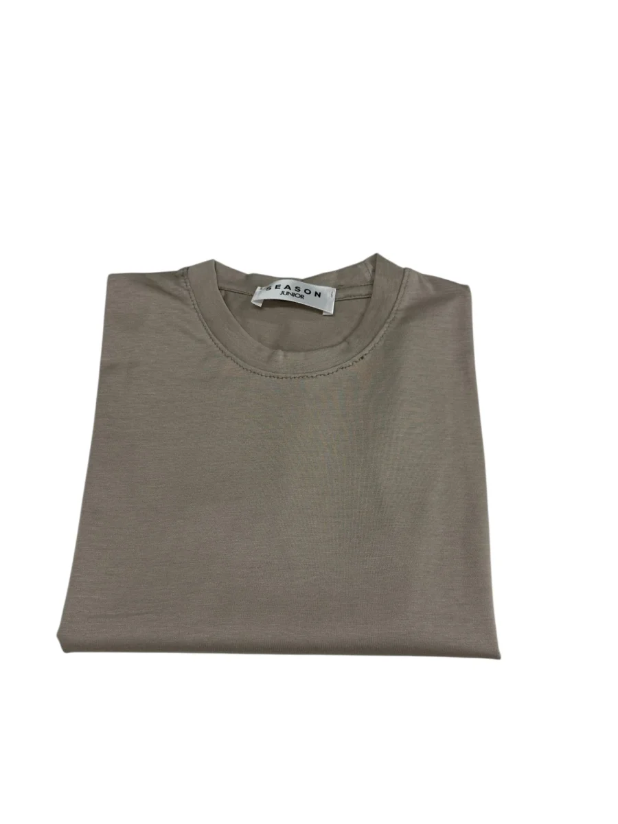 T-SHIRT FILO DI SCOZIA BEIGE - immagine 3