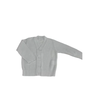 CARDIGAN IN FILO BIANCO BIMBO