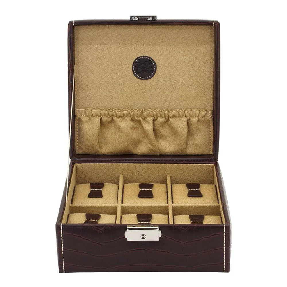 Cofanetto porta orologi Friedrich23 6 posti stampa cocco Testa di moro - immagine 5