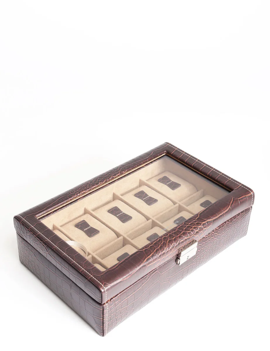 Cofanetto porta orologi Friedrich23 Le Croc 10 posti Brown - immagine 4