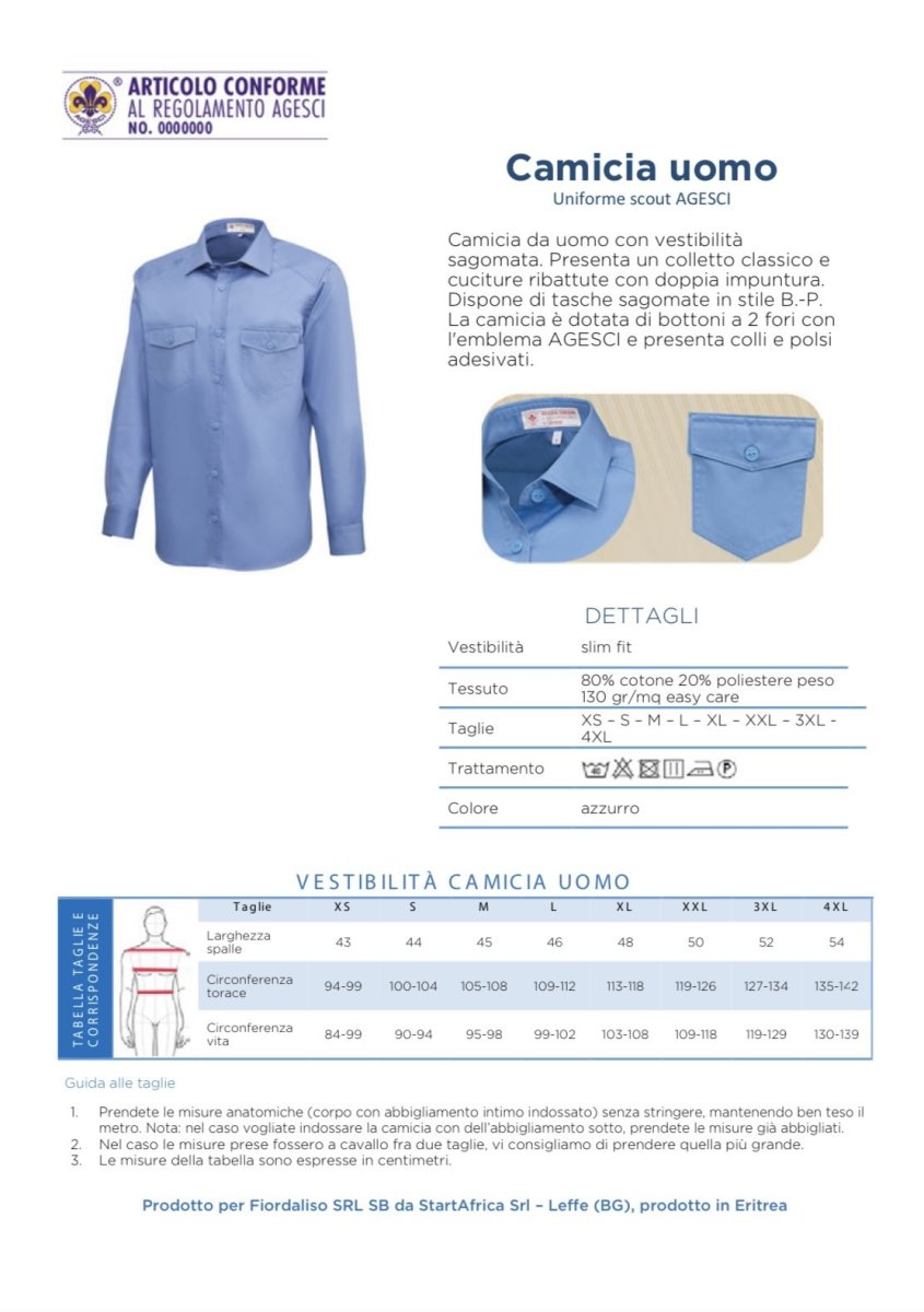 Camicia uomo uniforme Scout Agesci - immagine 3