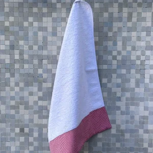 SALVIETTA ASILO QUADRO ROSSO